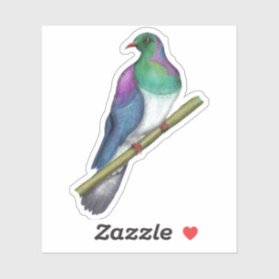 Sticker Pigeon de Kereru Wood