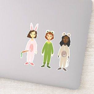 Sticker Pijama de fête fille mignonne