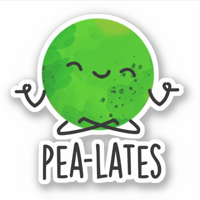 Sticker Pilates de pois amusants Pun de pois (Devant)