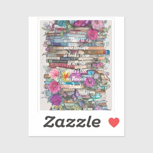 Sticker Pile de livres (Feuille)