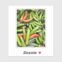 Pile De Poivrons Épicés Vertes