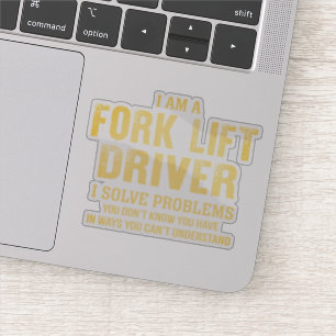 Sticker Pilote de levage de fourche I Résoudre des problèm
