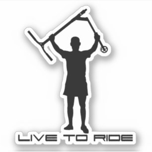 Sticker Pilote de scooter. Vivre à vélo