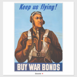 Sticker Pilotes d'aviation afro-américains de 2ÈME GUERRE