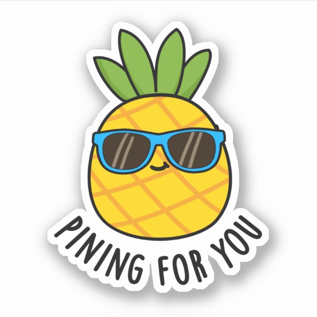 Sticker Pinceau Pour Vous Drôle Pun D'Ananas (Devant)