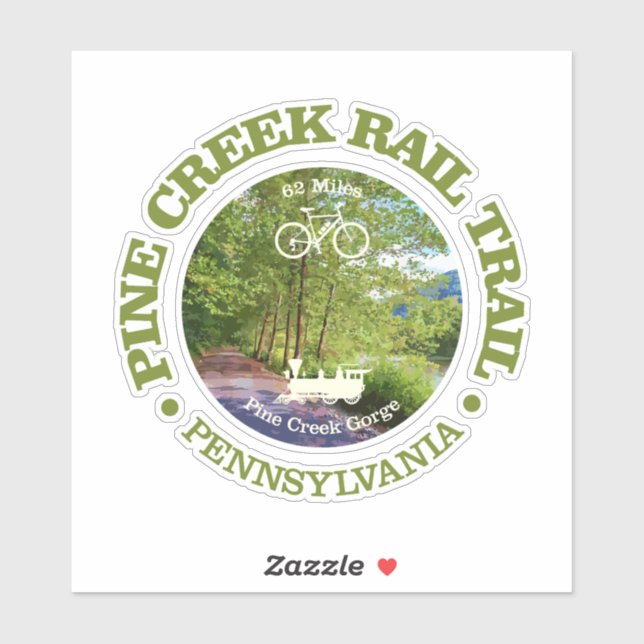 Sticker Pine Creek Rail Trail (cyclisme c) (Feuille)