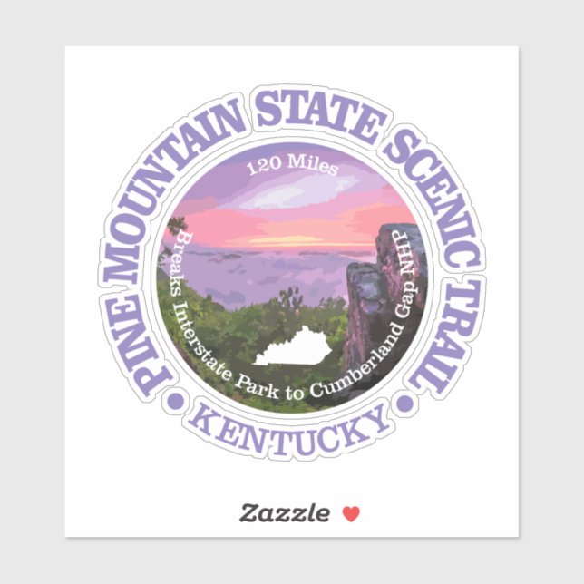 Sticker Pine Mountain State Pittoresque Trail (rd) (Feuille)