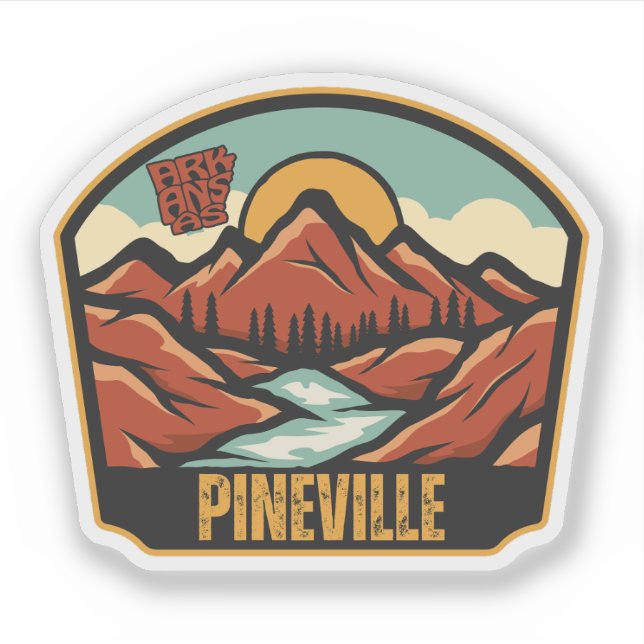 Sticker Pineville, Arkansas  (Devant)