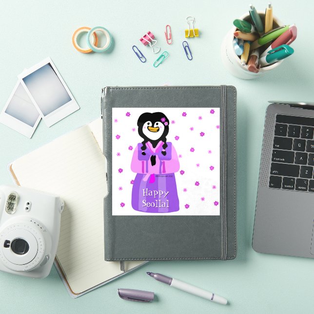 Sticker Pingouin joyeux de Seollal (Couverture iPad)