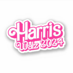 Sticker Pink Harris Walz 2024