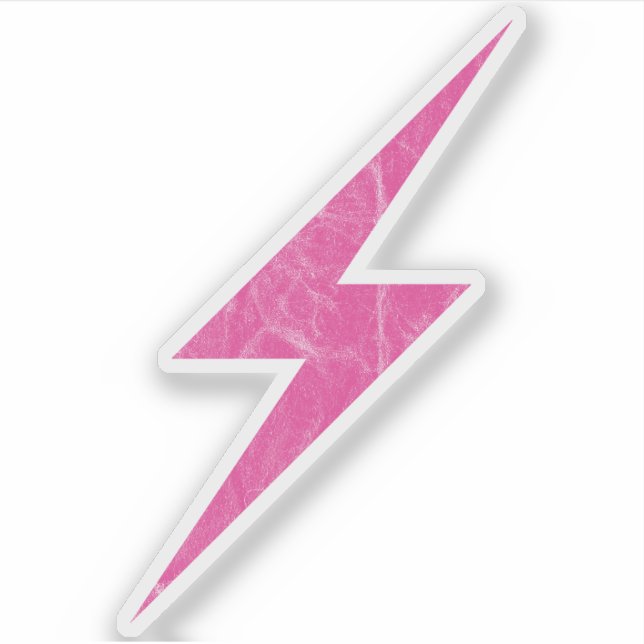Sticker Pink Lightning Bolt Of Feminism (vintage) (Devant)