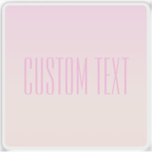 Sticker Pink to Peach Sunset Ombre avec texte personnalisa