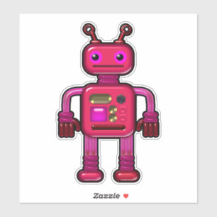 Sticker Pinky Pinky mou Robot rose lunatique