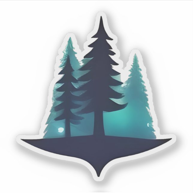 Sticker Pins silhoués avec lumière mystique (Devant)