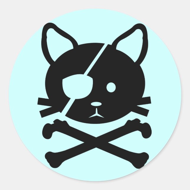 Sticker Pirate de chat (Devant)