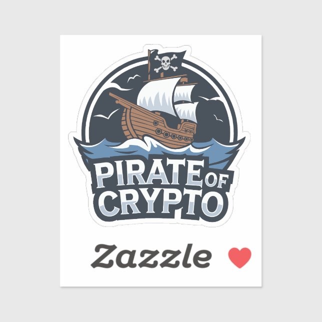 Sticker Pirate de Crypto (Feuille)
