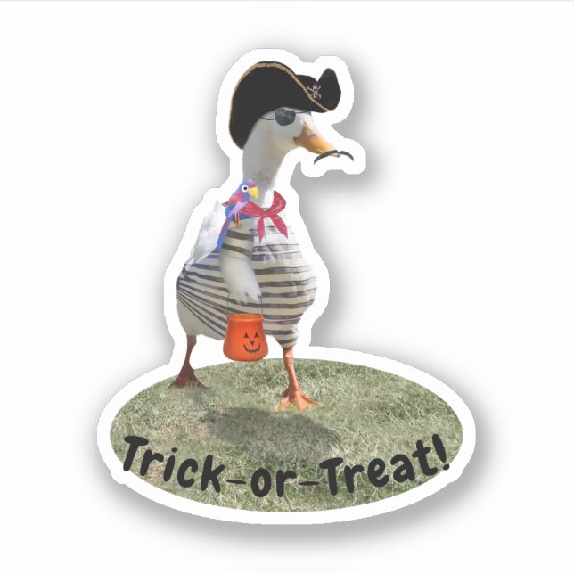 Sticker Pirate Duck Halloween (Devant)