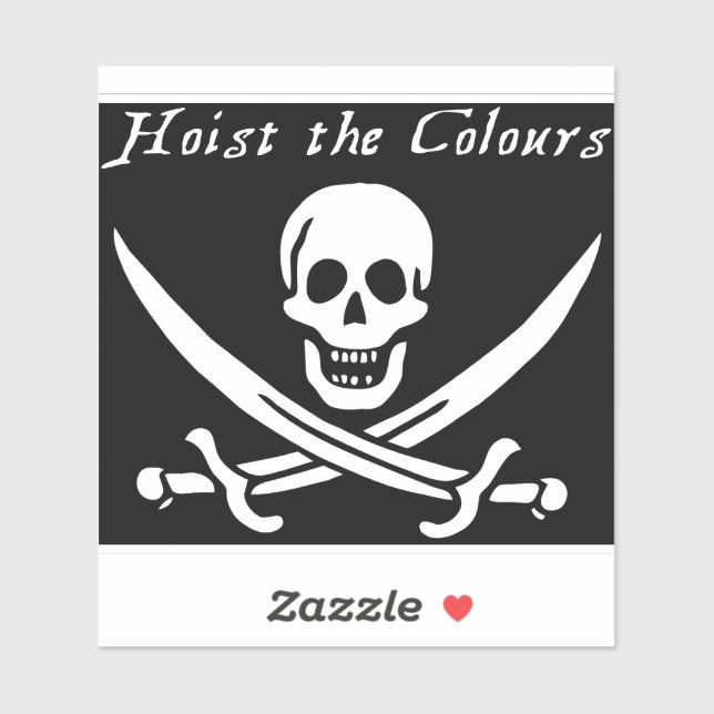 Sticker Pirate Hoist les couleurs (Feuille)