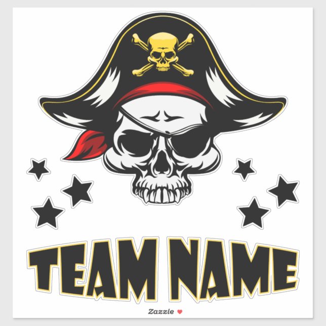 Sticker Pirate personnalisée personnalisée personnalisée (Feuille)