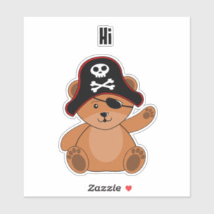 Sticker Pirate Teddy Bear