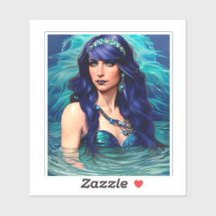Sticker Pisces Mermaid Queen Art Imaginaire original