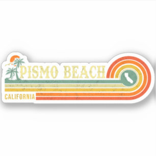 Sticker Pismo Beach California Palm Tree Vintage 60's