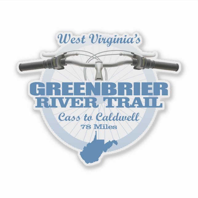 Sticker Piste de la rivière Greenbrier (H2) (Devant)
