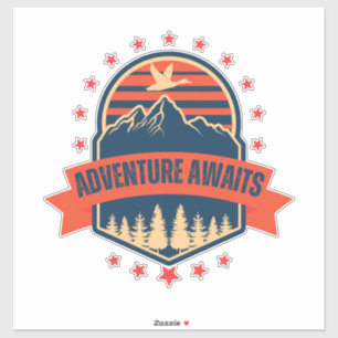 Sticker Pistes sur les sentiers - Aventure Await
