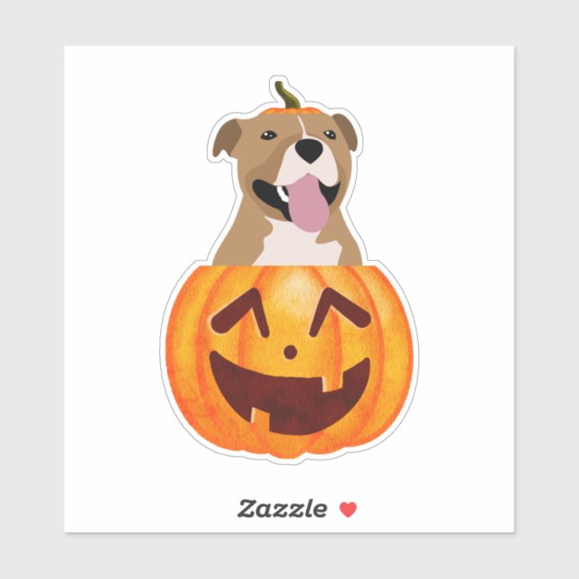 Sticker Pitbull Halloween (Feuille)