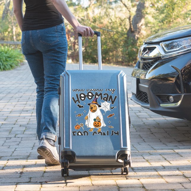 Sticker Pitpull Dog Halloween Ghost Spooky (Valise Insitu)