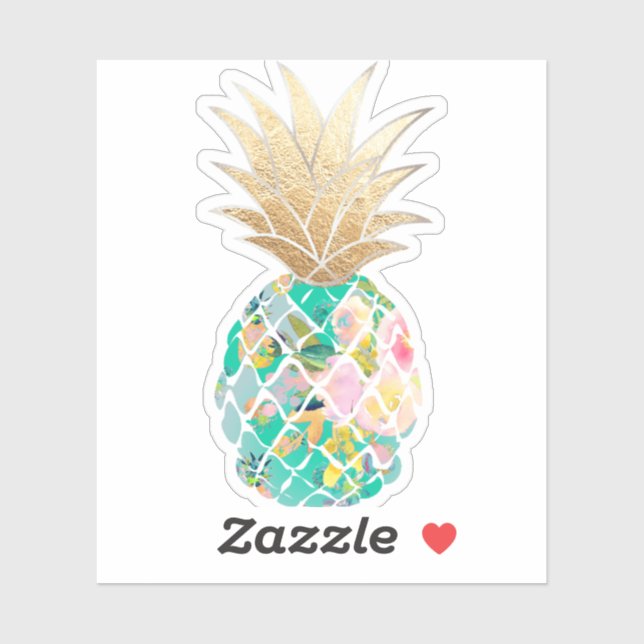 Sticker PixDezines Aloha vert Turquoise (Feuille)
