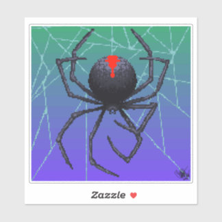 Sticker Pixel noir veuve