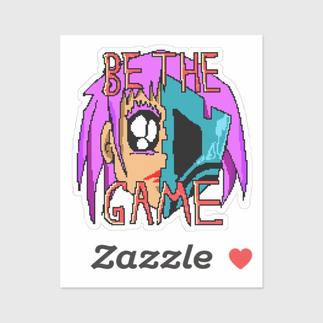 Sticker Pixel Rebel Zoe - Art de personnage 8 bits (Feuille)