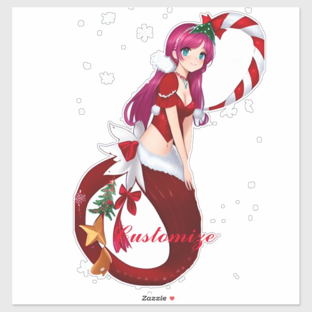 Sticker Pixie de Noël Mermaid Thunder_Cove (Feuille)