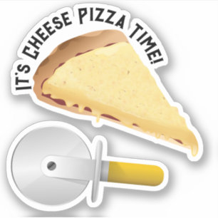 Sticker Pizza au fromage et coupe à la pizza