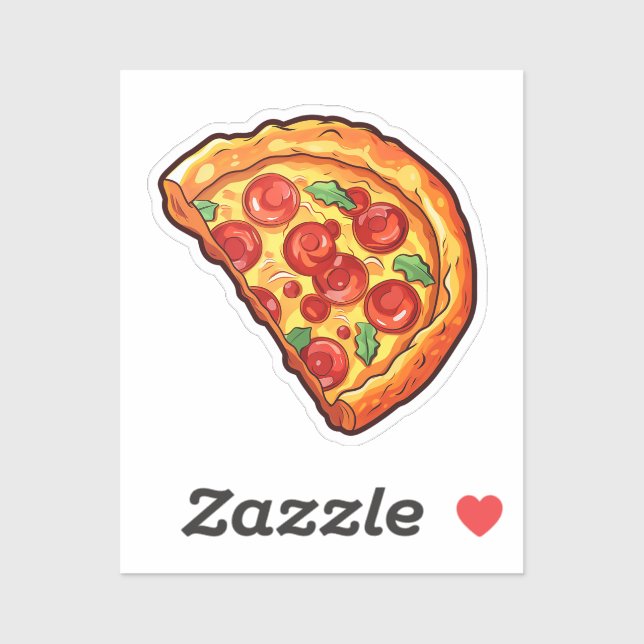 Sticker Pizza dessin animé (Feuille)