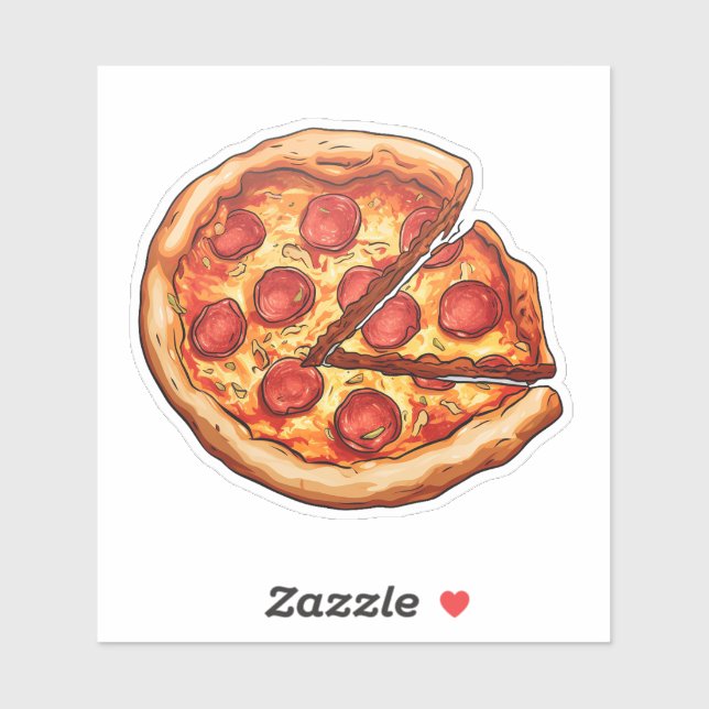 Sticker pizza entière (Feuille)