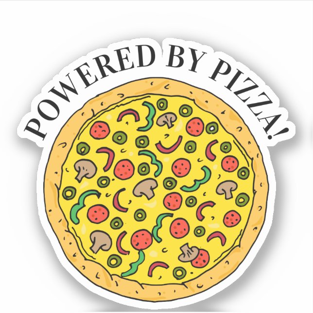 Sticker Pizza Lover Powered by Pizza Quote (Devant)