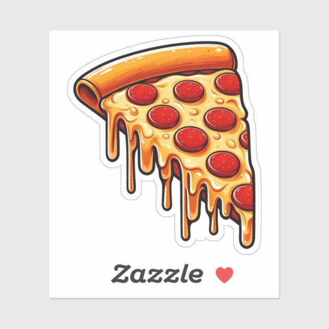 Sticker Pizza Pepperoni au fromage (Feuille)