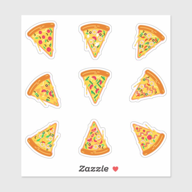 Sticker Pizza Set Pack : Offres et packs délicieux (Feuille)
