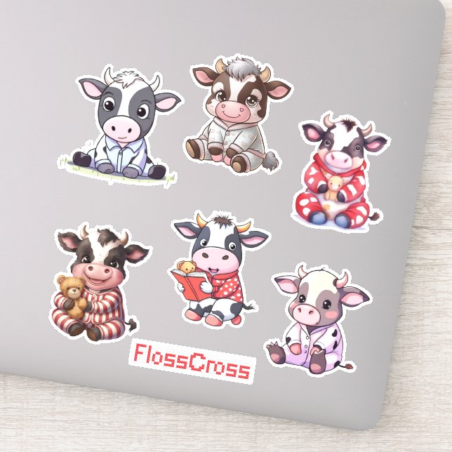 Sticker Pj vache couchette ! (Détail)