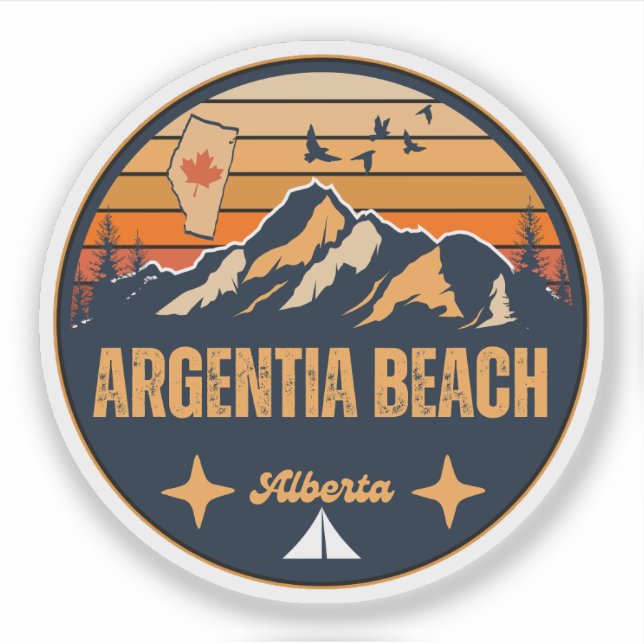 Sticker Plage d'Argentia, Alberta (Devant)