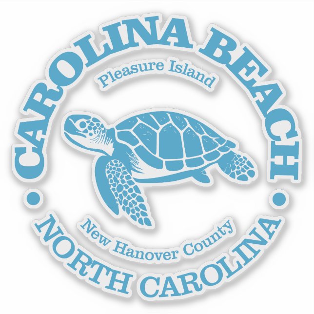 Sticker Plage de Carolina (tortue de mer) (Devant)