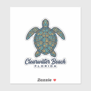 Sticker Plage de Clearwater Floride Tortue de mer Concepti