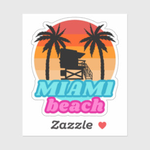 Sticker Plage de Miami Heure d'été Tour de garde 2