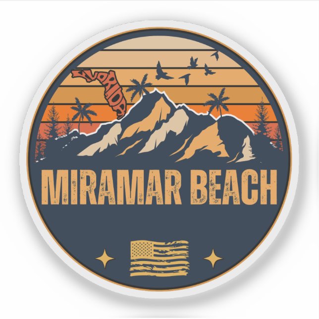 Sticker Plage de Miramar, Floride  (Devant)