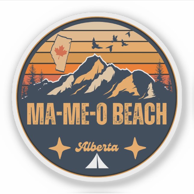 Sticker Plage Ma-Me-O, Alberta (Devant)