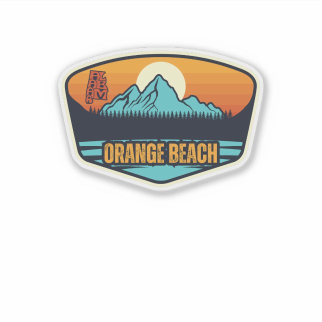 Sticker Plage Orange, Alabama (Devant)