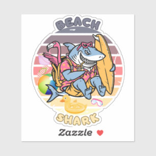 Sticker Plage Shark Adventures