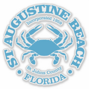 Sticker Plage St Augustine (crabe)